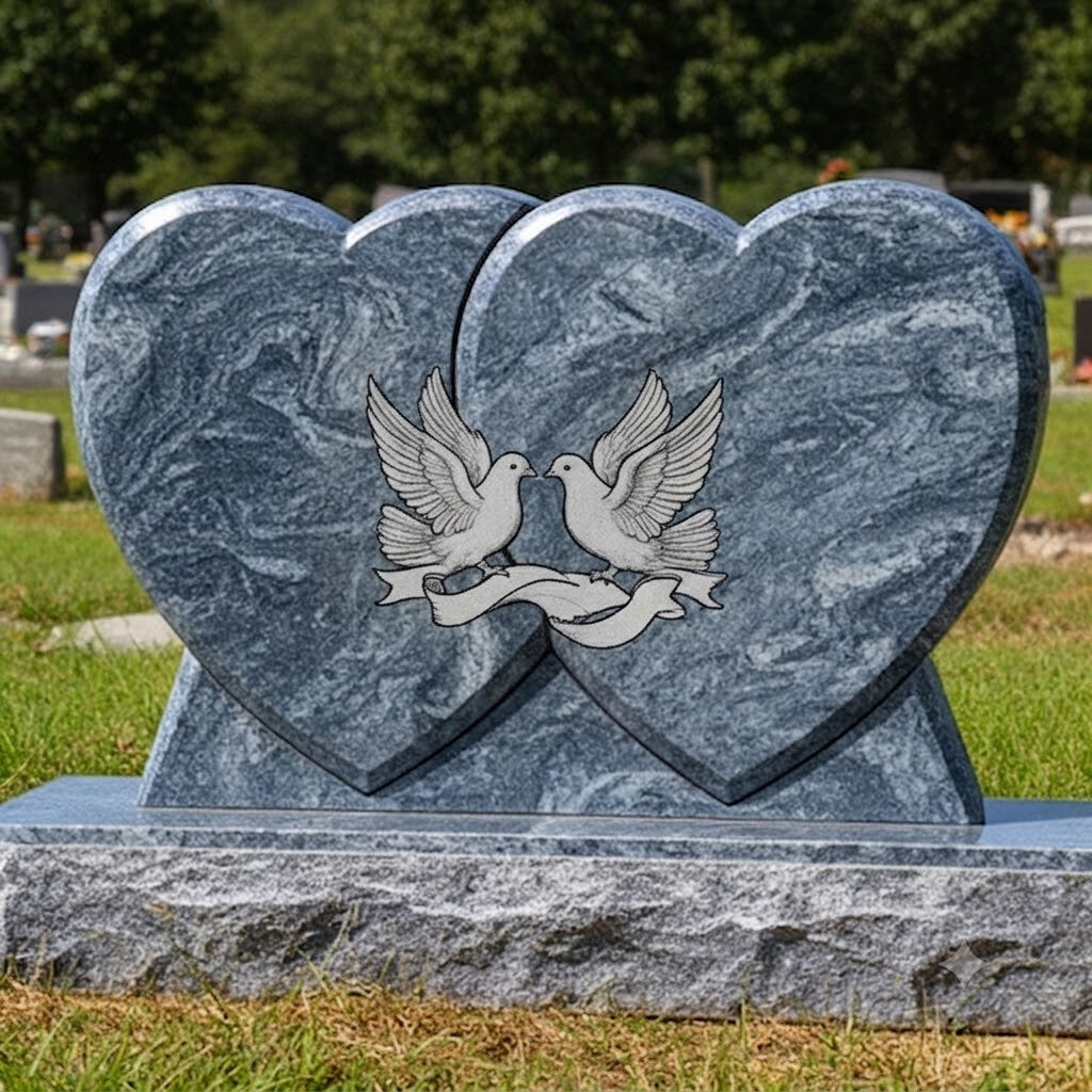 The "Together Forever" Granite Companion Headstone