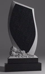 Devotion Rose Shield Premium Granite Headstone