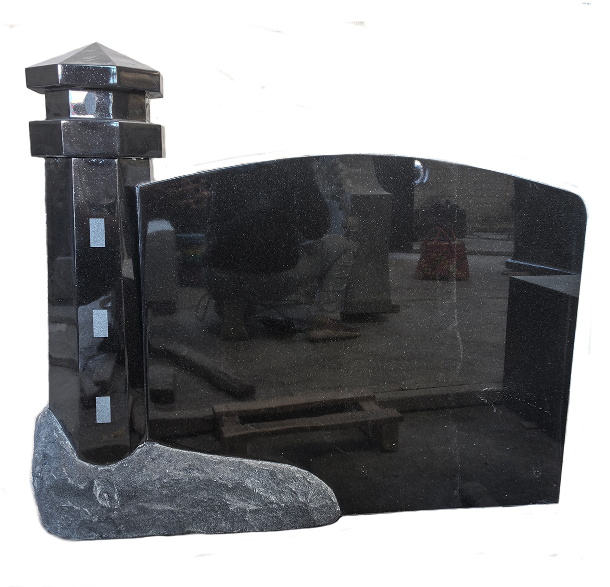 Lighthouse Shoulder Upright Granite Monument
