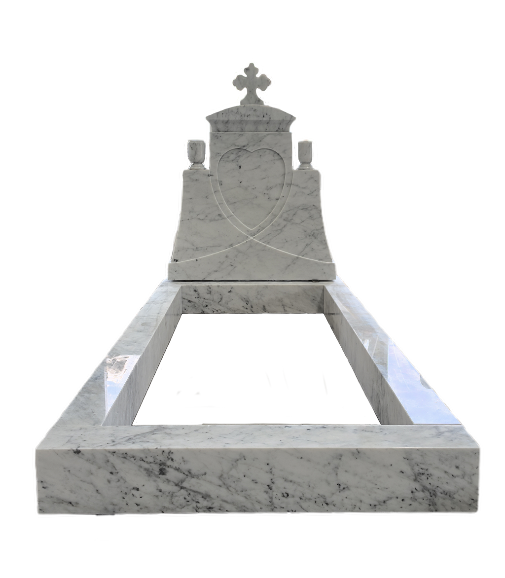 Full Kerbset Headstone with Cross