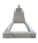 Full Kerbset Headstone with Cross