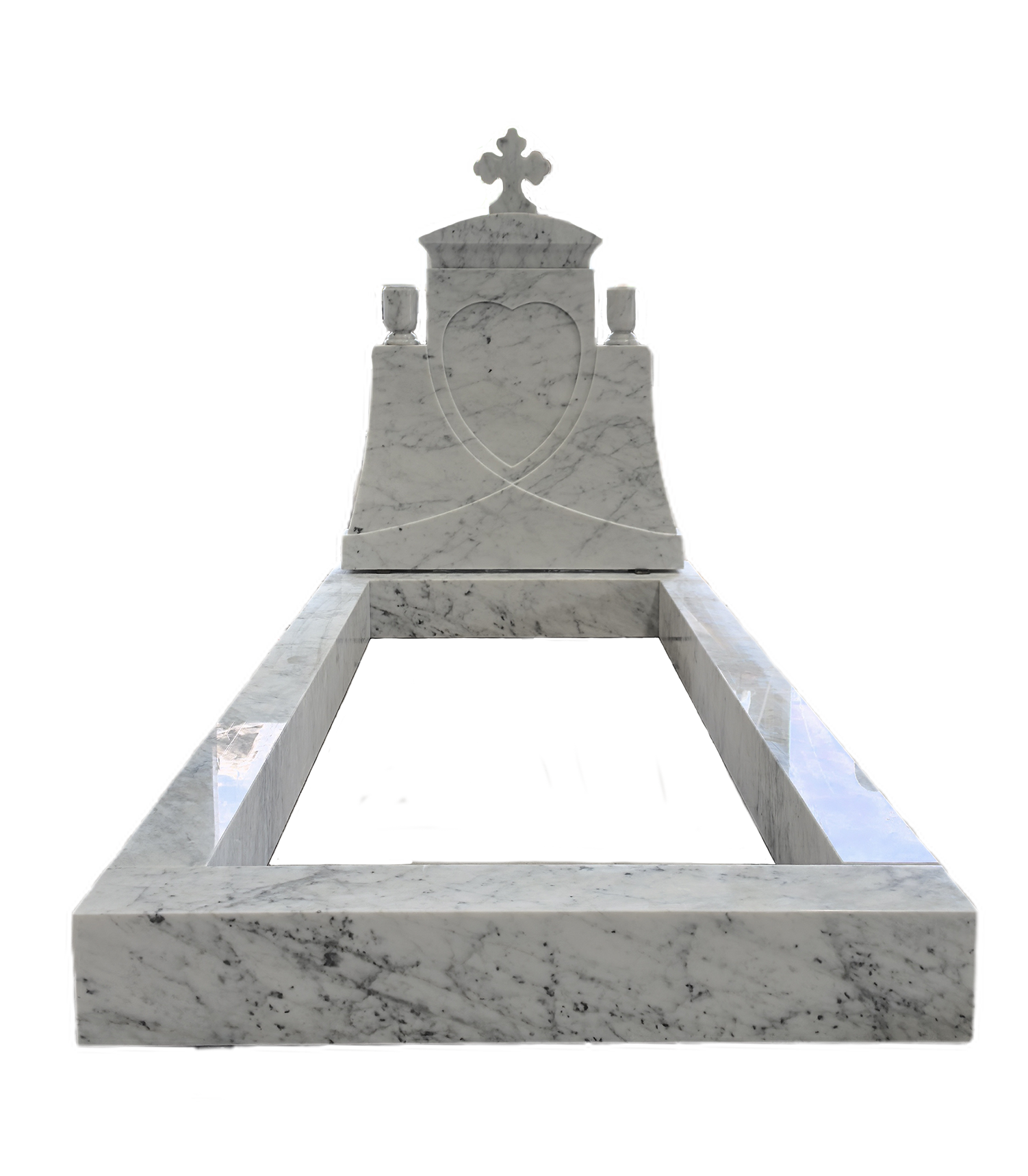 Full Kerbset Headstone with Cross