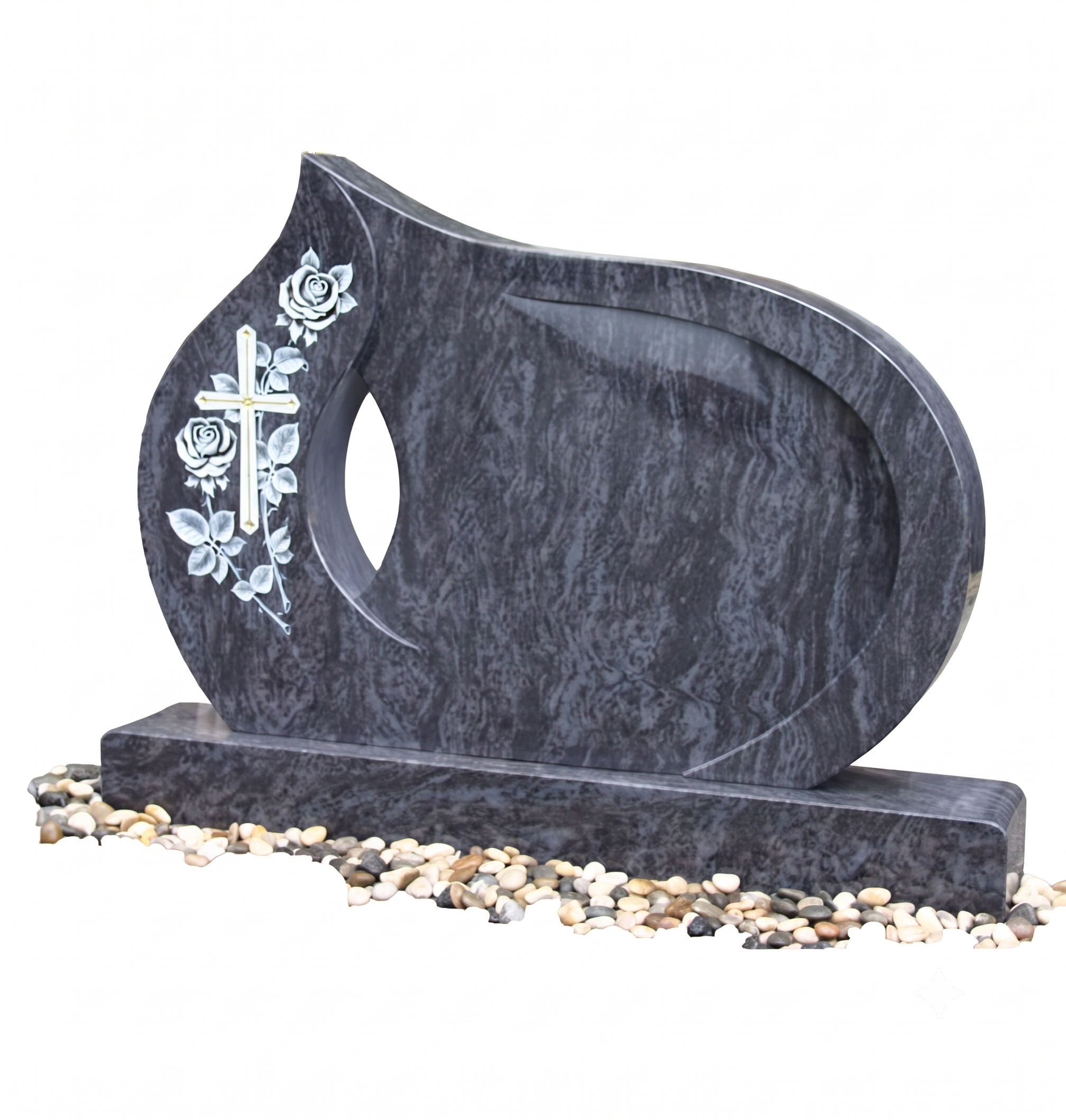 The Infinity Cross & Rose Paradigm Gray Monument
